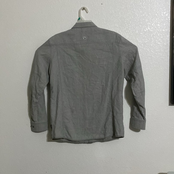KUHL Men’s Cotton Nylon Blend Light Gray Button-Up Shirt Size L - Picture 5 of 5